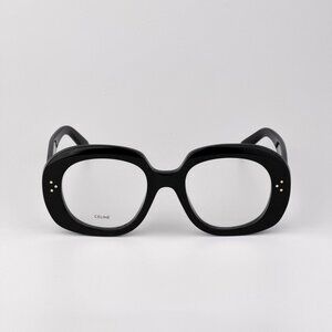 Celine 3 DOTS CL50162I Eyeglasses – Shiny Black Oval Frame | Model 001